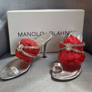Manolo Blahnik Crystal Sandals